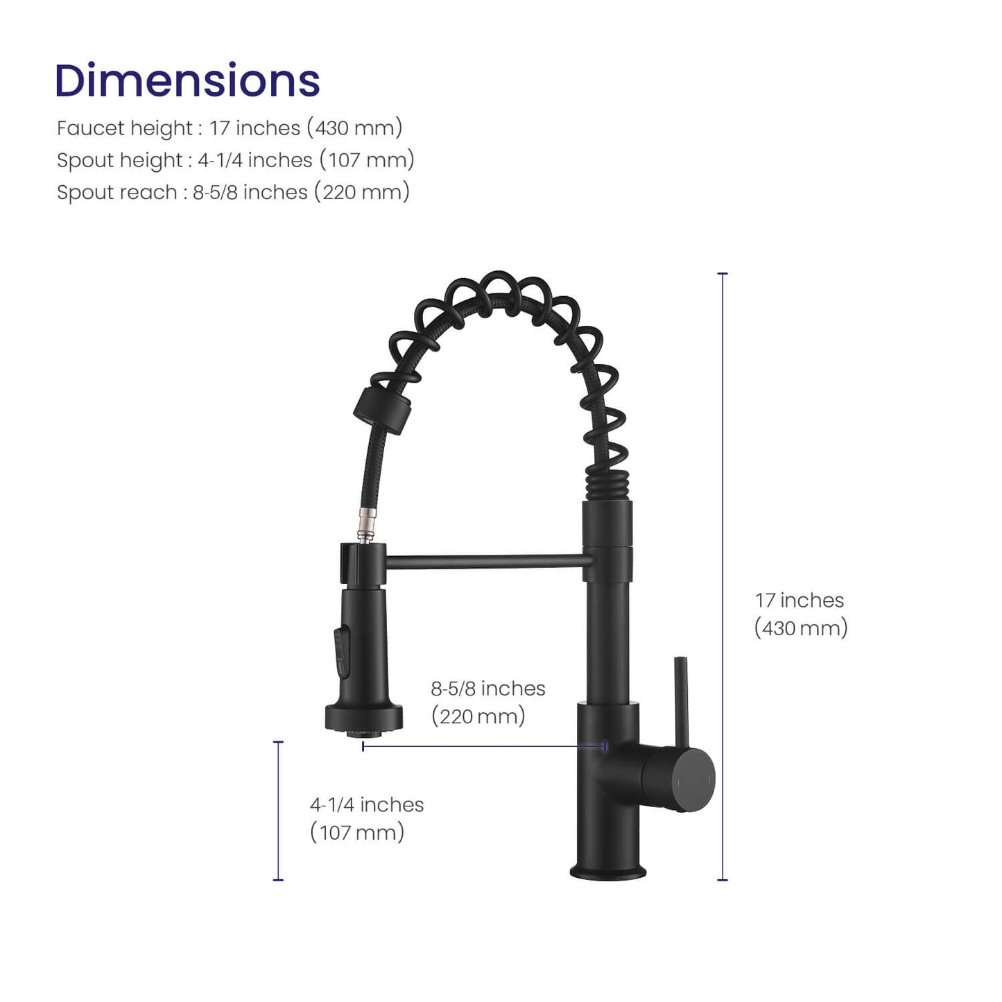Aquavit Single handle commercial design pull down kitchen faucet KF10205