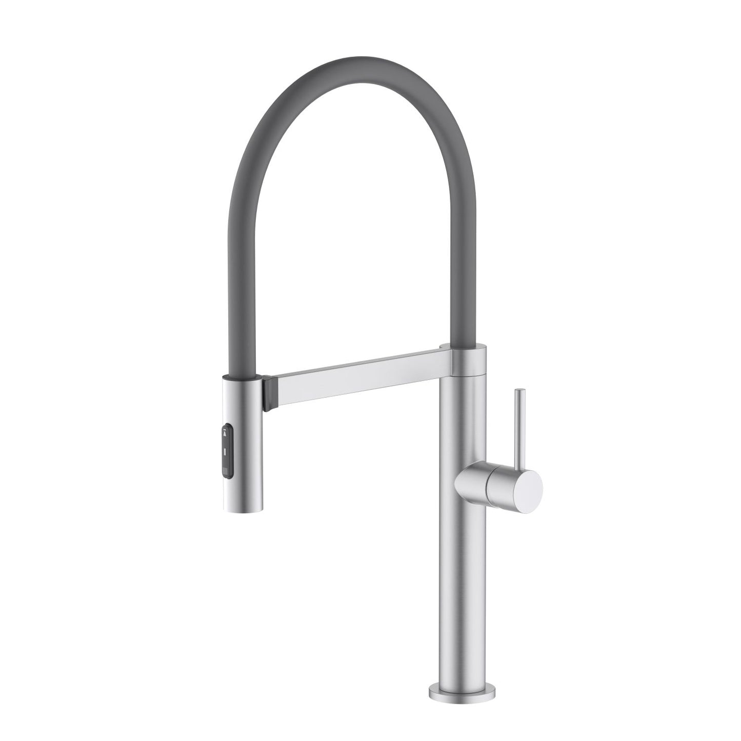 Aquavit Orbit Single Handle Pull-Out Kitchen Faucet with Black Rubber Hose KF21301