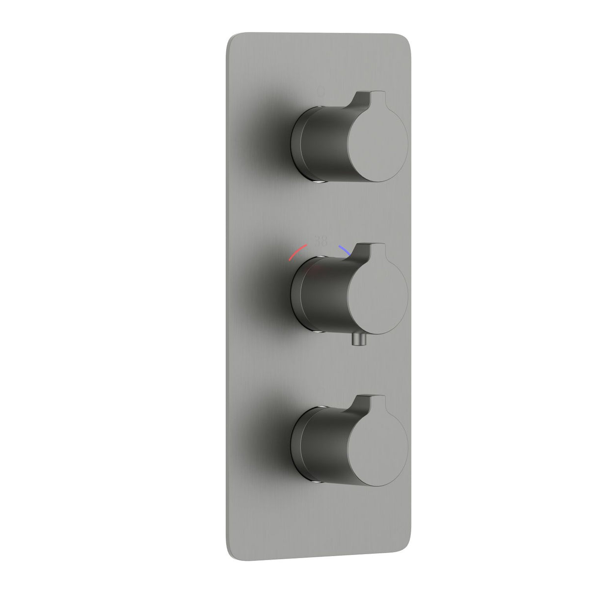 Aquavit brushed gunmetal three-control 2- to 6-function thermostatic shower valve trim kit PH0953X01