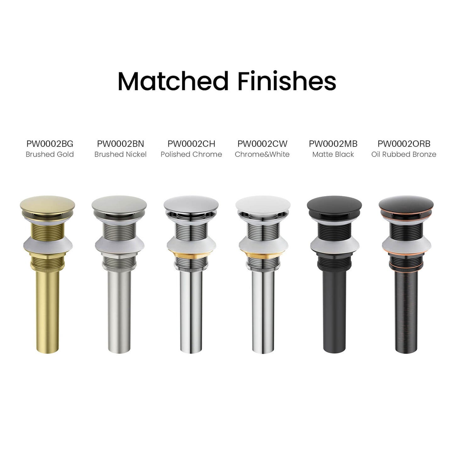 Aquavit Pop up waste without over flow PW02