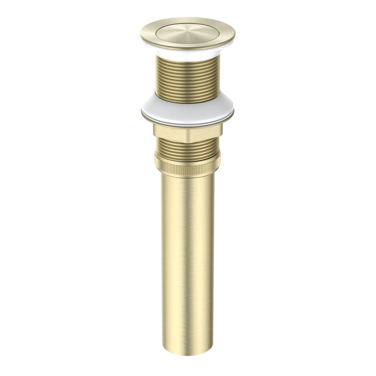 PW0004 brushed gold cUPC brass pop-up drain without overflow