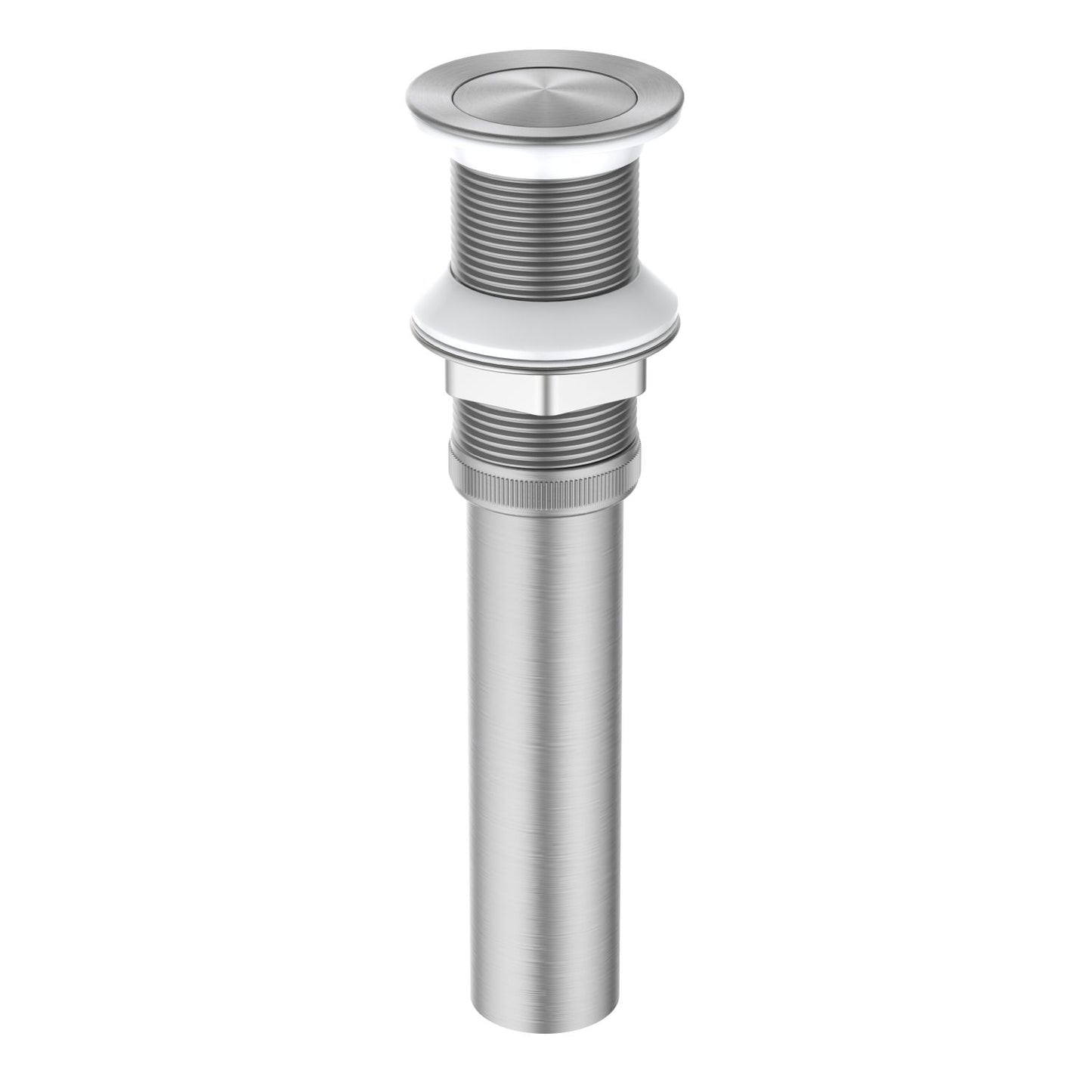 PW0004 brushed nickel cUPC brass pop-up drain without overflow