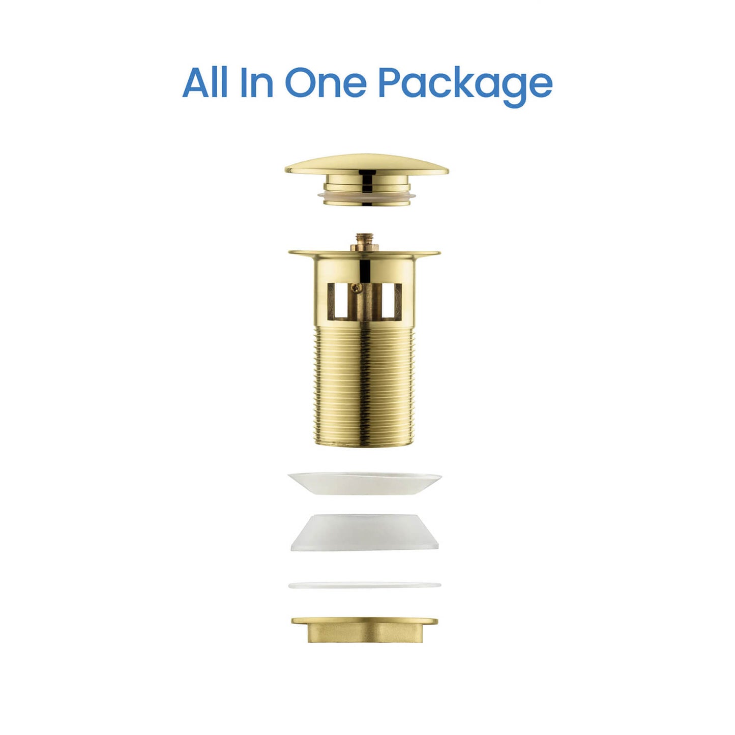 Aquavit Pop-Up Bathroom Sink Drain Stopper with Overflow PW0005