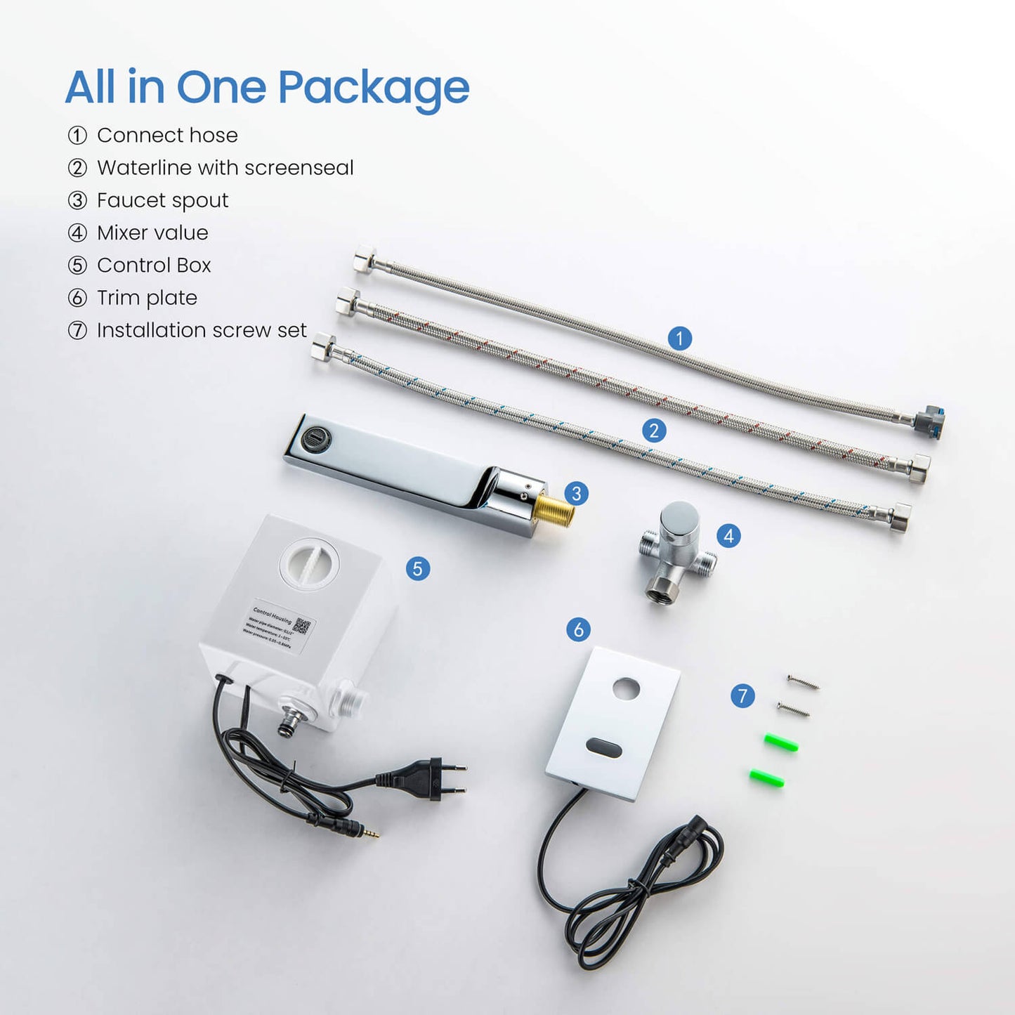 Modern Wall-Mounted Sensor-Activated Faucet with Concealed Design SF0103