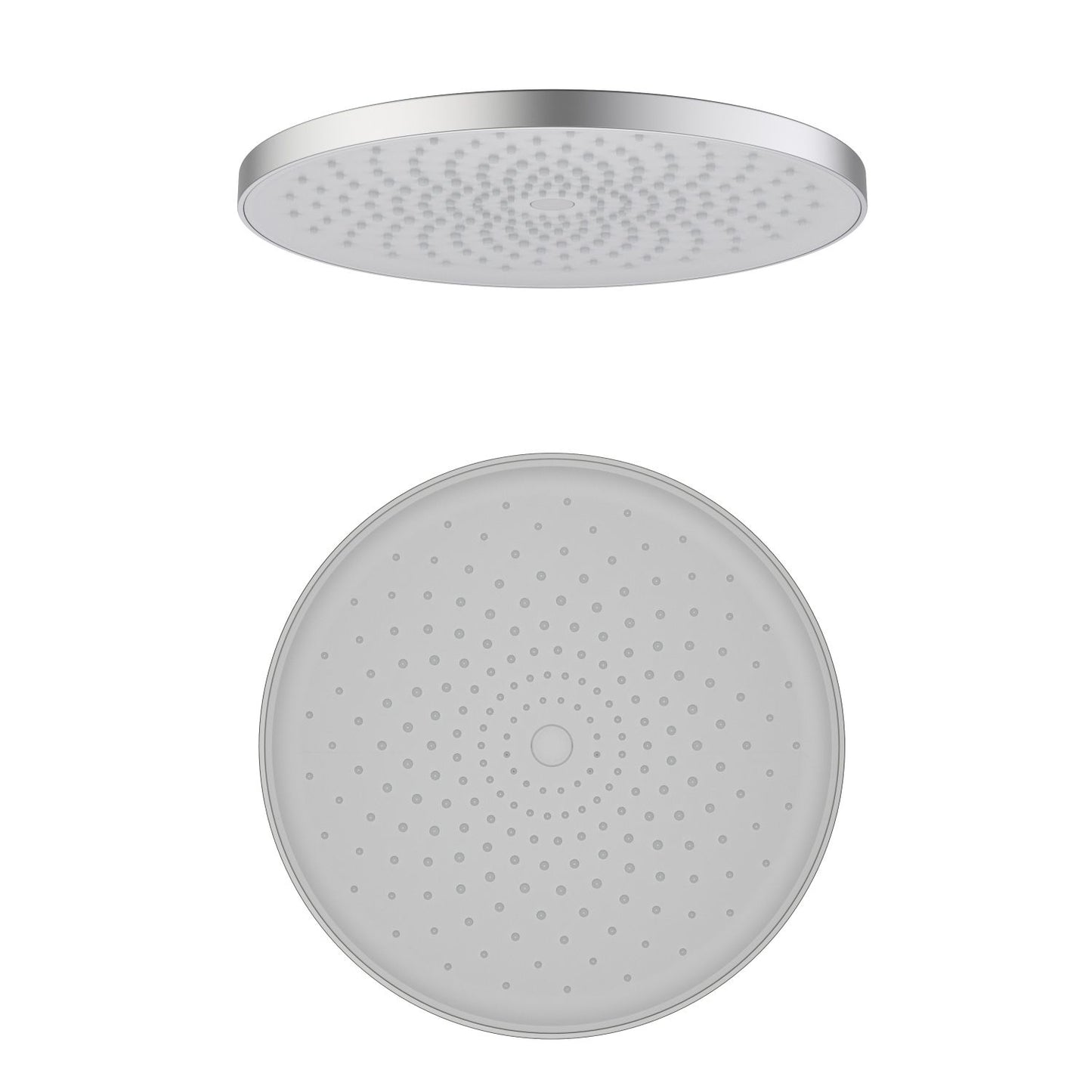 Single-function round overhead rain shower head