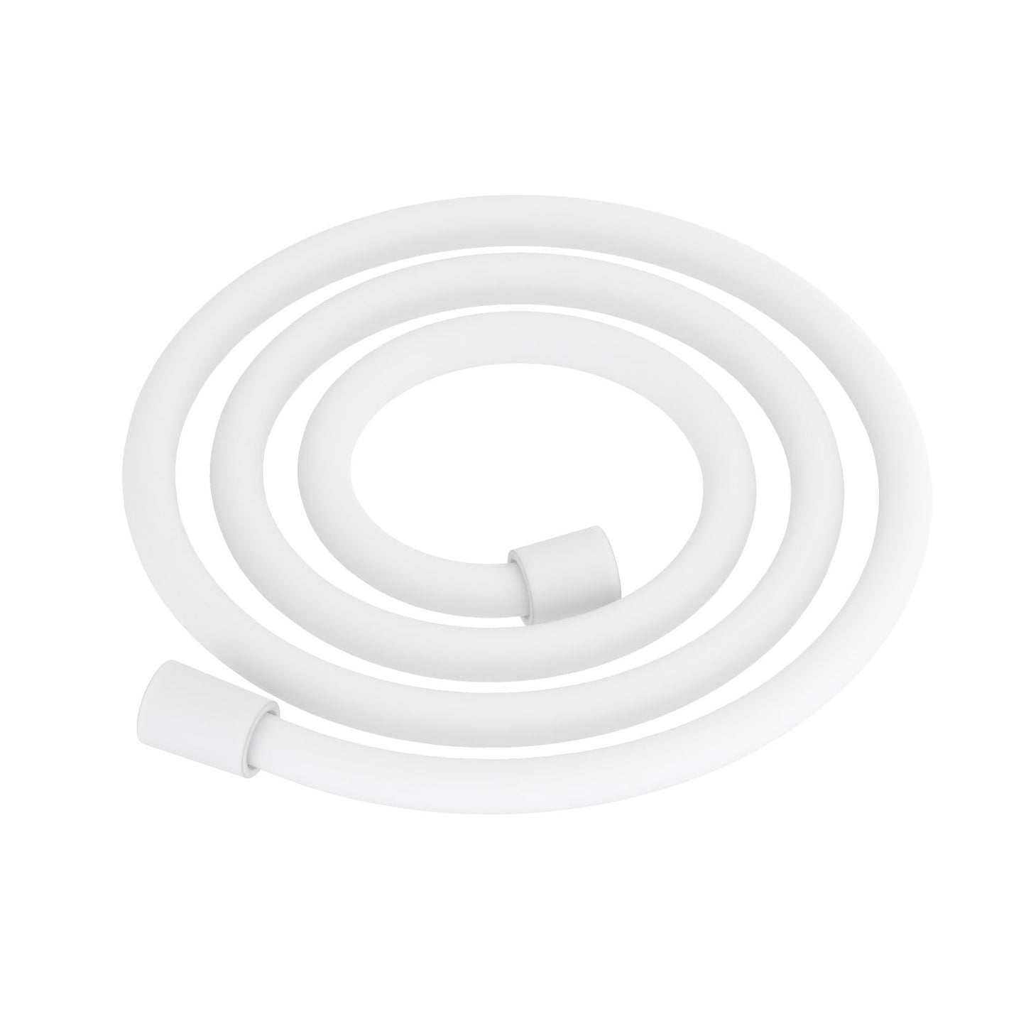 SL1503 matte white silicone anti-twist shower hose with G1/2 connections