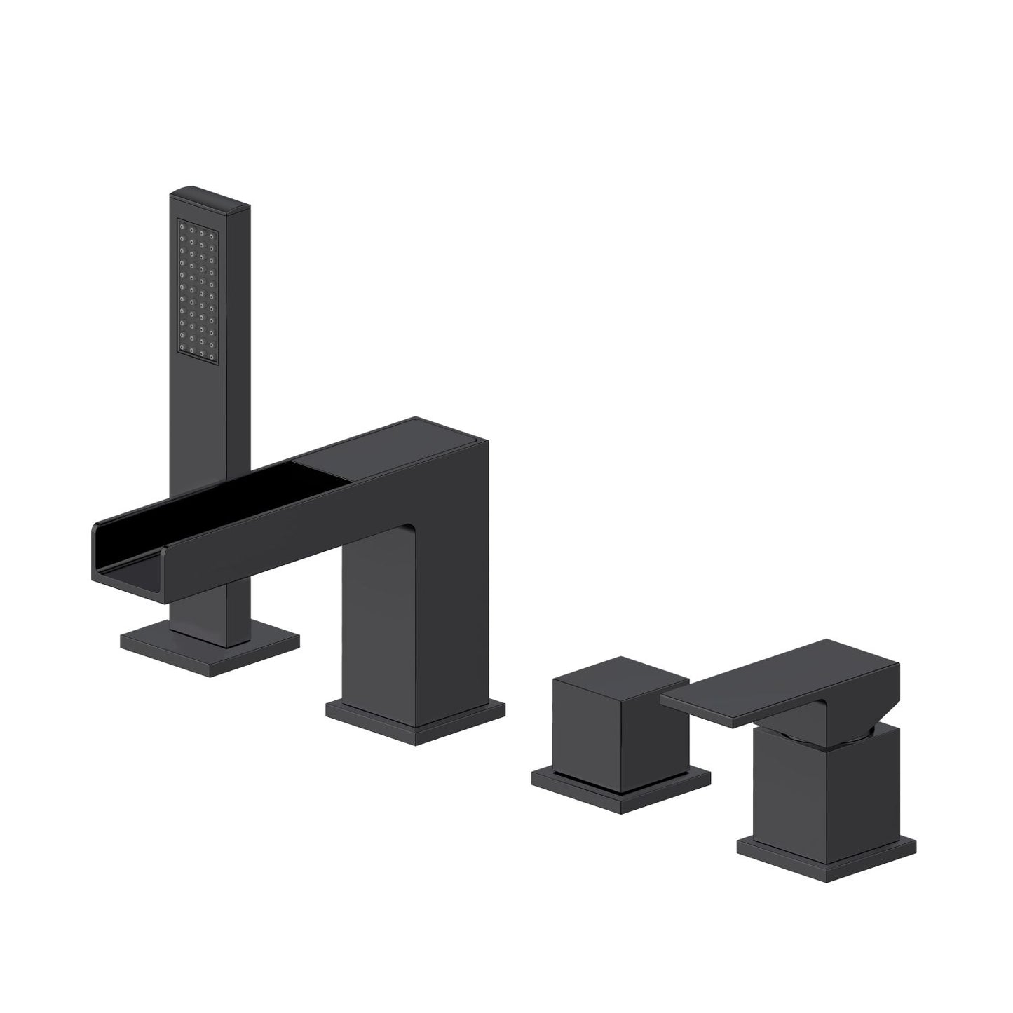 Waterfall Desk mounted 4- hole bathtub faucet with brass handshower TF0702015