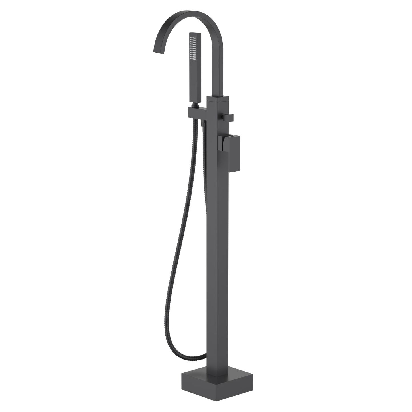 Aquavit Cube Freestanding Tub Faucet with high arc spout and Pull-Out Diverter TF0807021