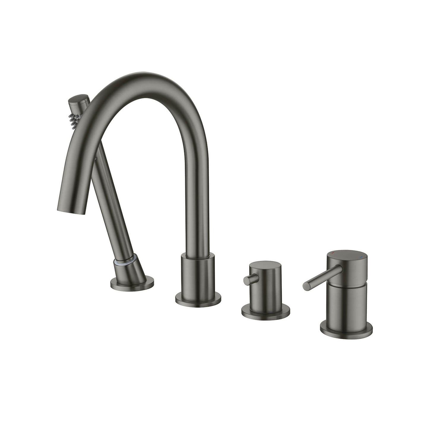 Circular 4-holes Desk mounted Bathtub Faucet with brass hand shower TF0902015