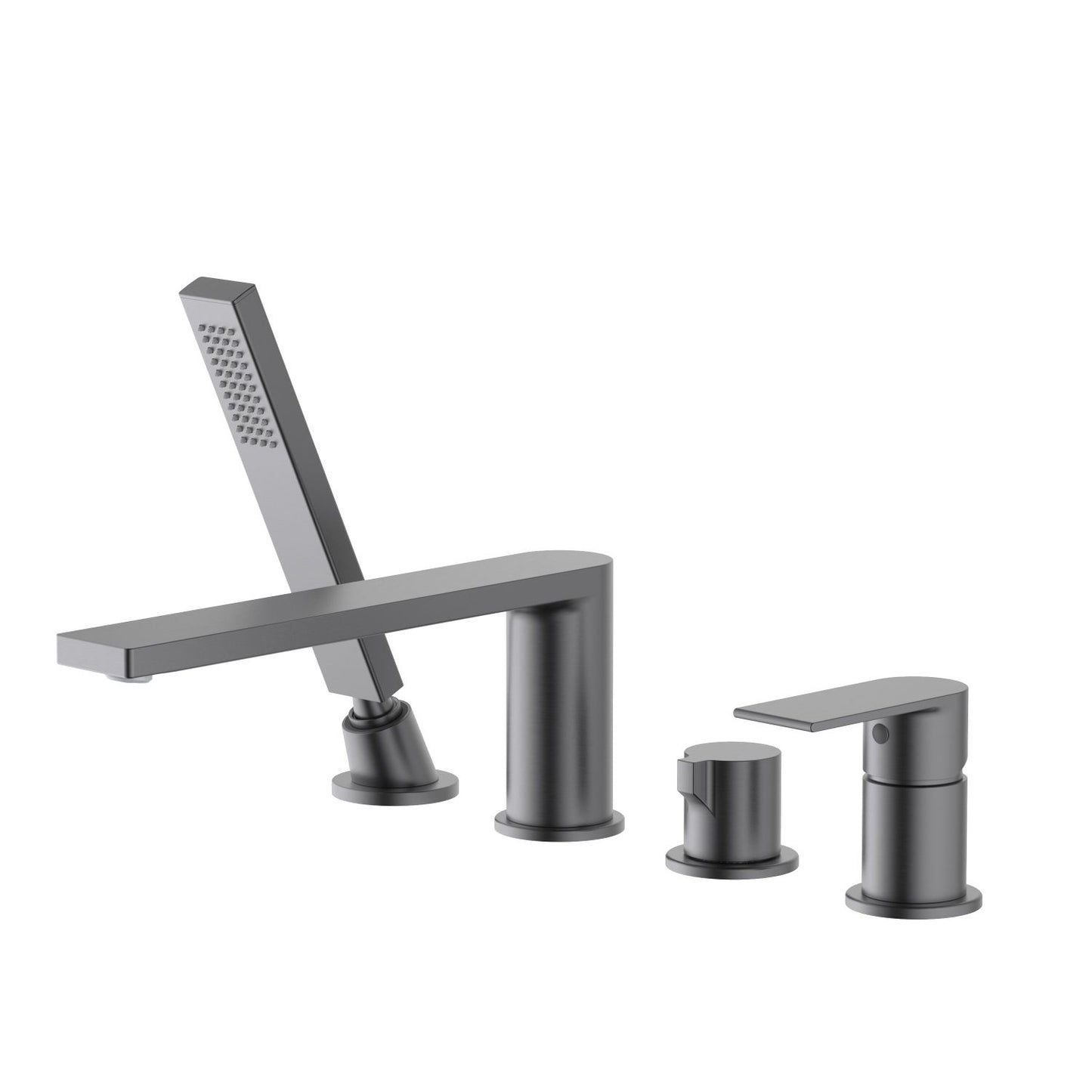 Edge 4-holes Desk mounted Bathtub Faucet with brass hand shower TF1201015