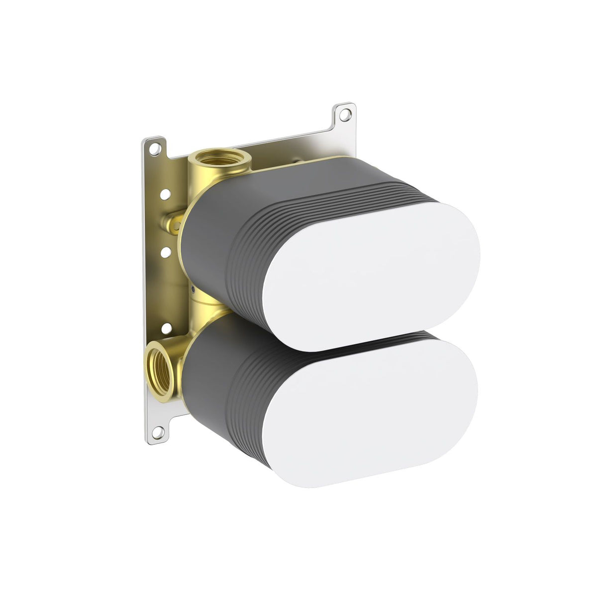 Aquavit TSVC3200 two-outlet concealed thermostatic rough-in valve with protective half box