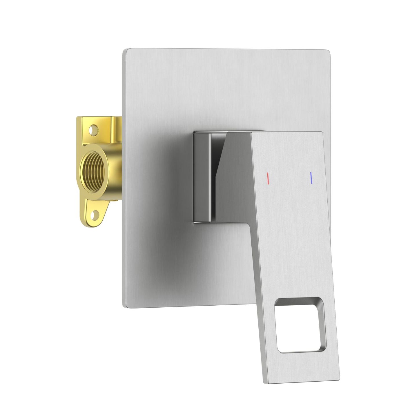 Hollow Concealed shower mixer with 1 outlet with small stainless steel plate VT0611101