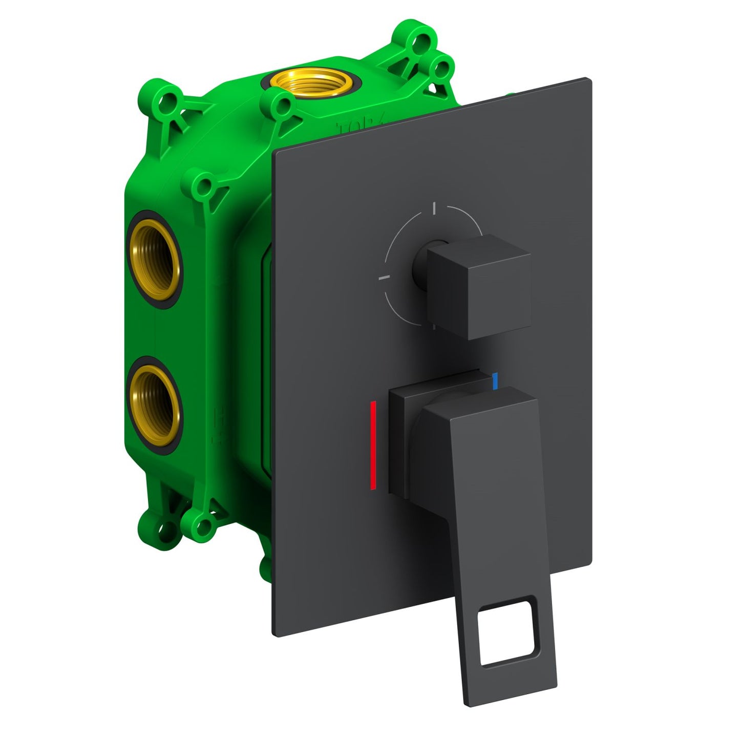 Hollow luxury wall concealed shower mixer with 2 outlet with universal box VT0632401