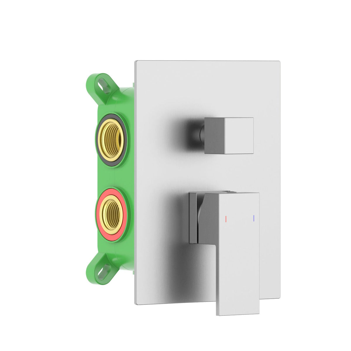 Aquavit Cube brushed nickel three-outlet concealed shower mixer VT0822302