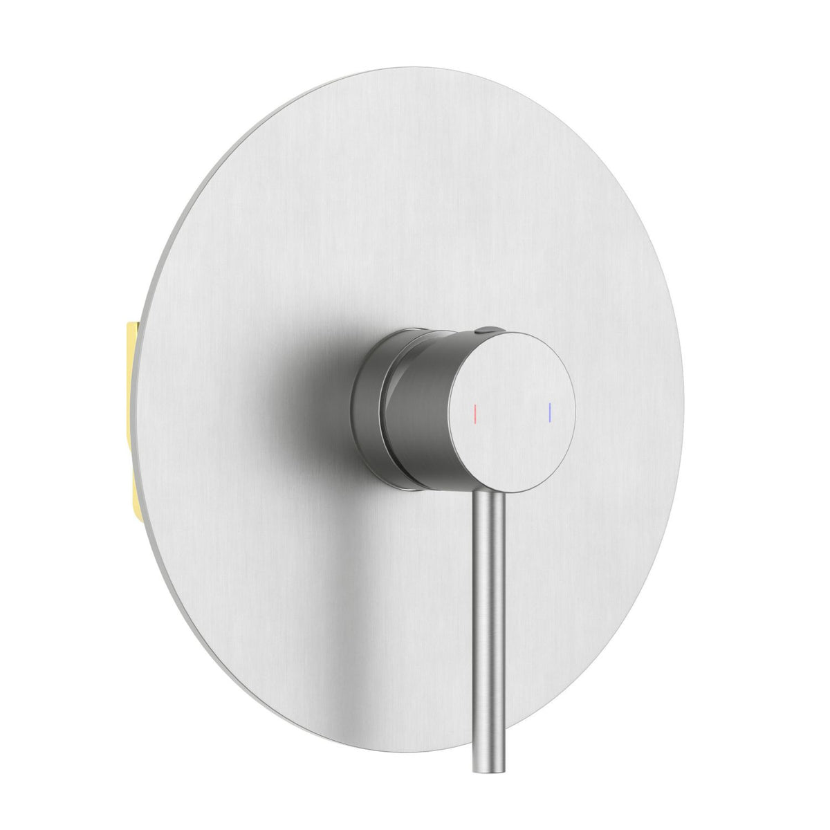 Aquavit Circular brushed nickel one-outlet concealed shower mixer with pin lever VT0911101