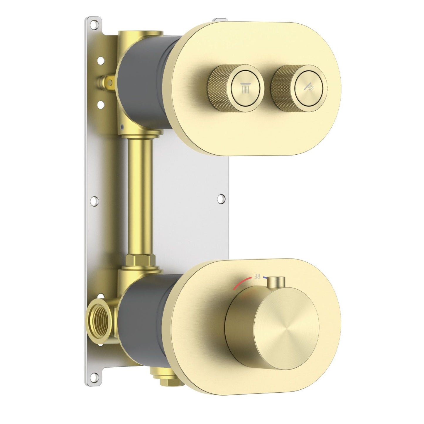 Aquavit A Series Thermostatic Shower Faucet with Push-Button Controls Dual Function VT10A3201