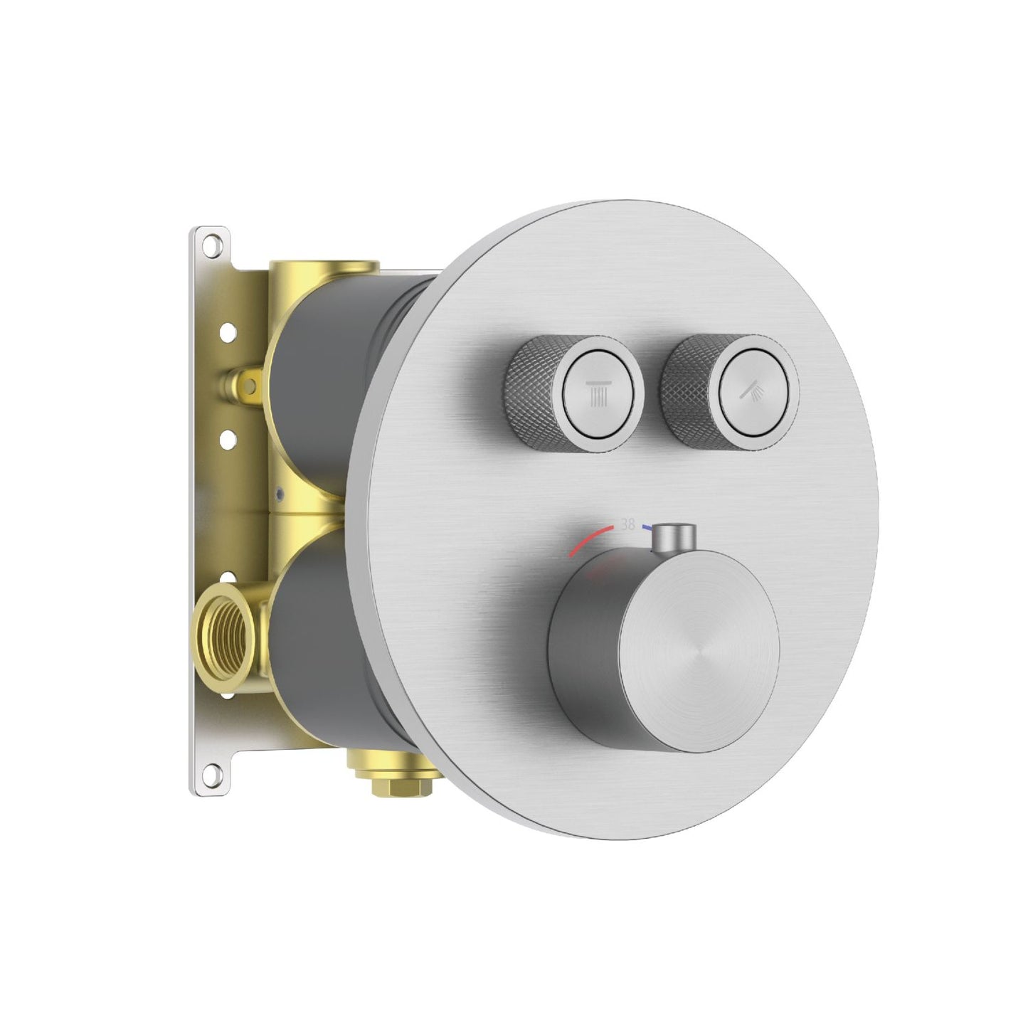 Aquavit C Series Thermostatic Shower Faucet with Push-Button Controls Dual Function VT10C3201