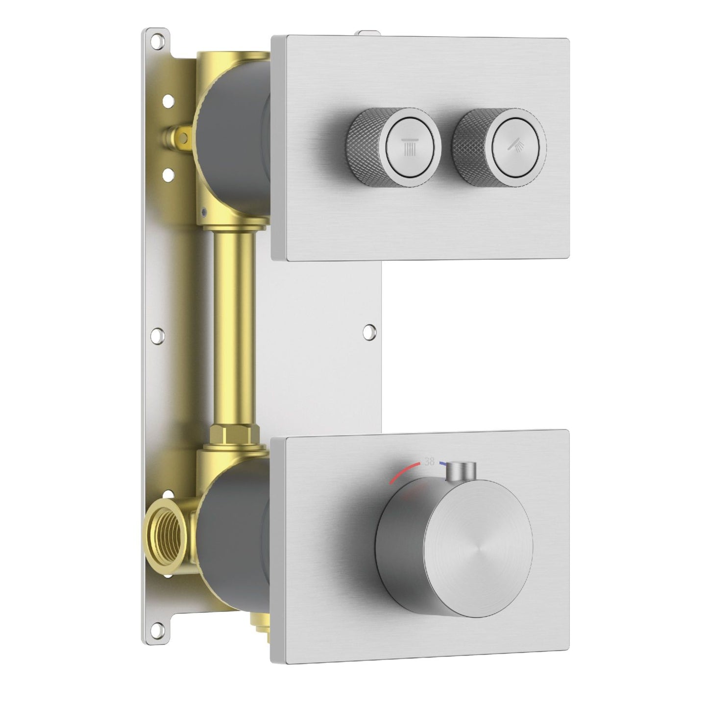 Aquavit A Series Concealed Thermostatic Shower Faucet with Push-Button Controls Dual Function VT12A3201