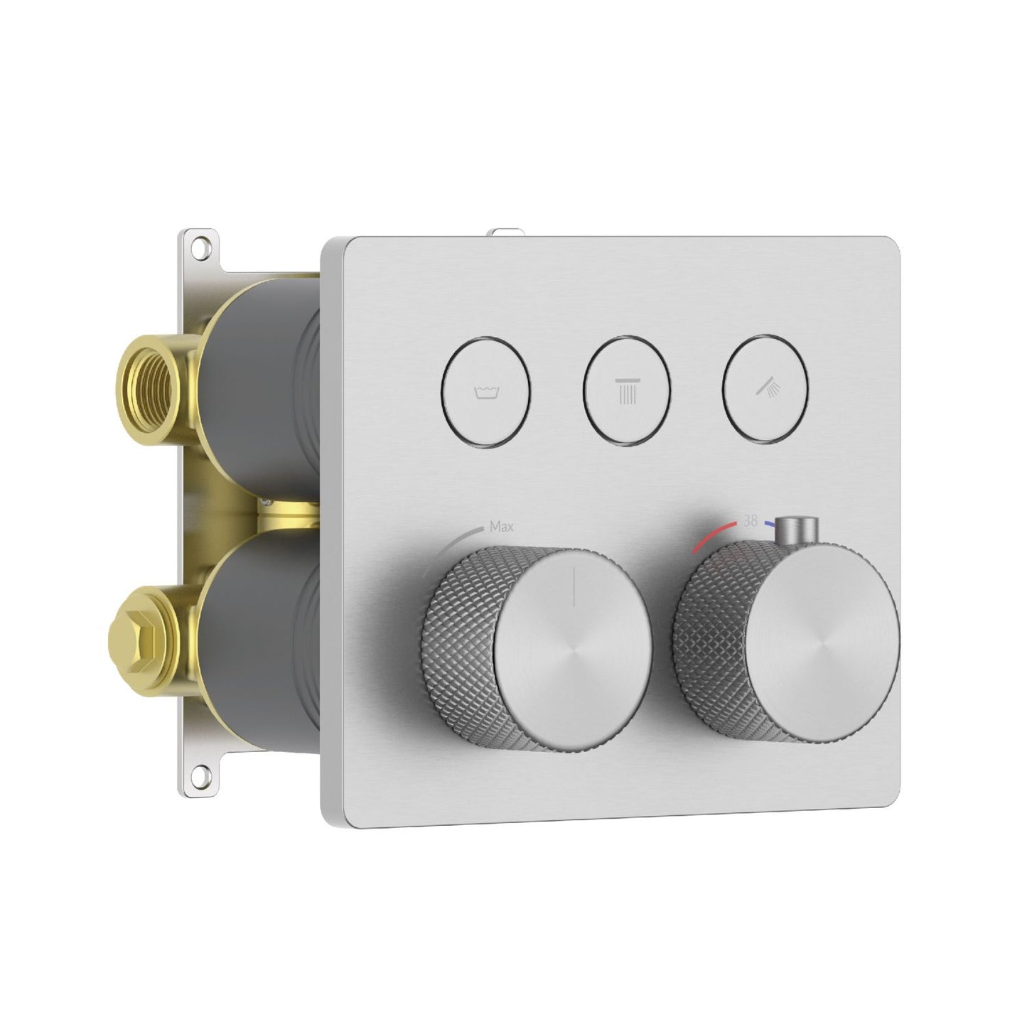 Aquavit B Series Modern Push-Button Thermostatic Mixer, Built-In Installation VT12B5301