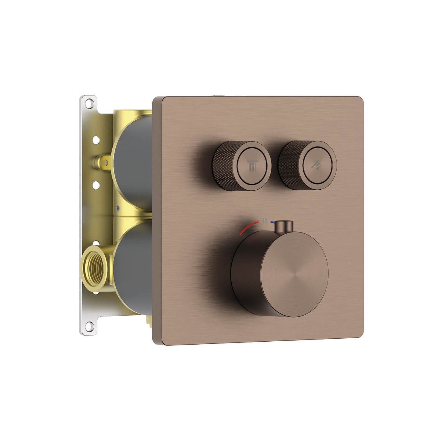 Aquavit C Series High-End Push-Button Thermostatic Shower Mixer VT12C3201