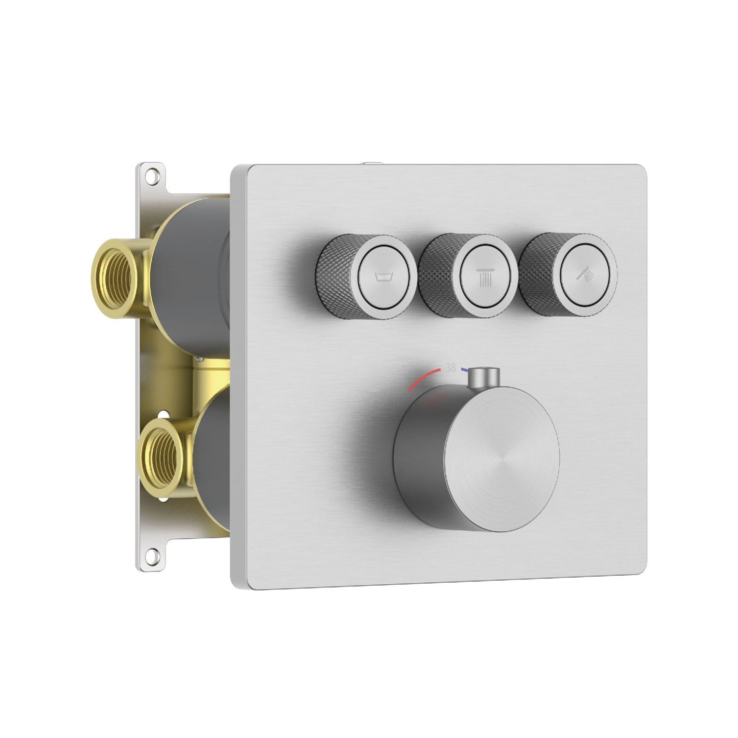 Aquavit C Series Thermostatic Brass Valve with Push-Button Operation VT12C4301