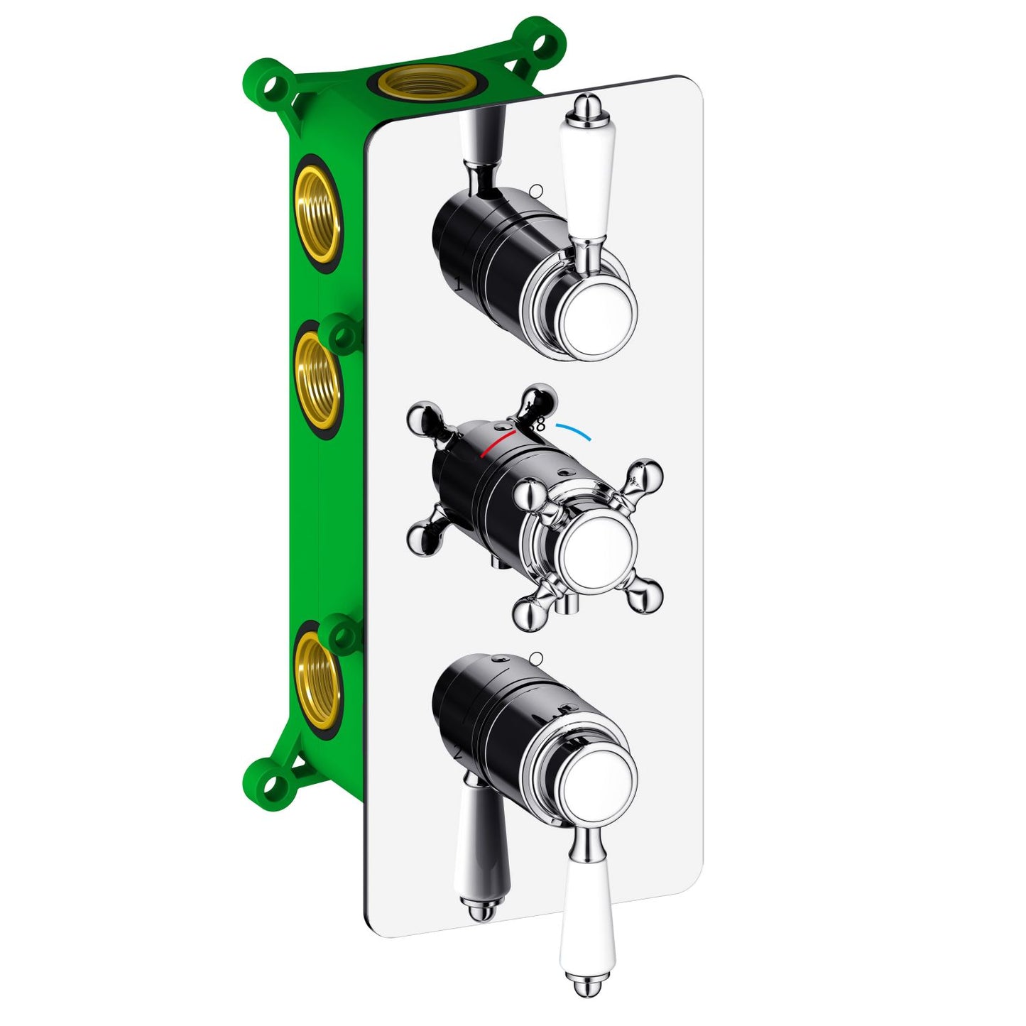 4-Function Concealed Thermostatic Shower Valve System with Simultaneous Outlet Control VT1553401