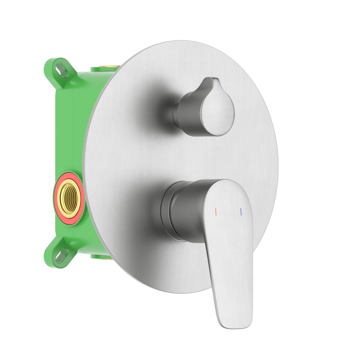 Aquavit Harmony brushed nickel two-outlet concealed shower mixer VT2222201