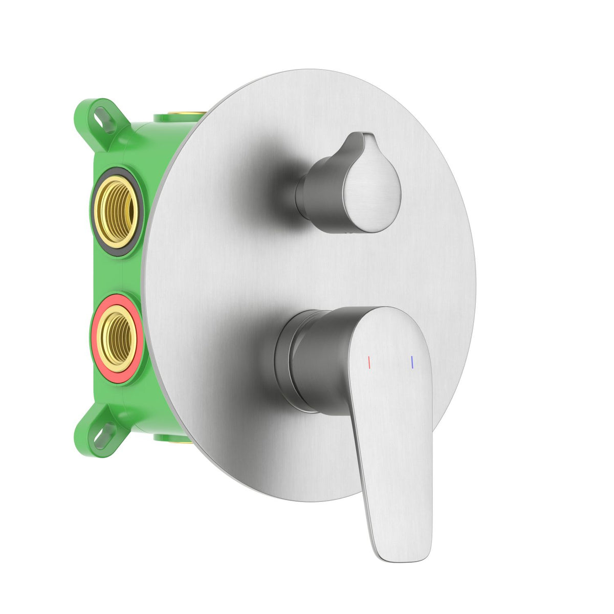 Aquavit Harmony brushed nickel three-outlet concealed shower mixer VT2222301