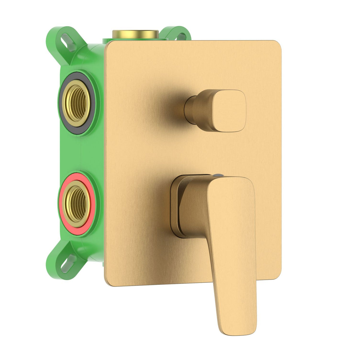 Aquavit Matera brushed brass three-outlet concealed shower mixer VT2322301