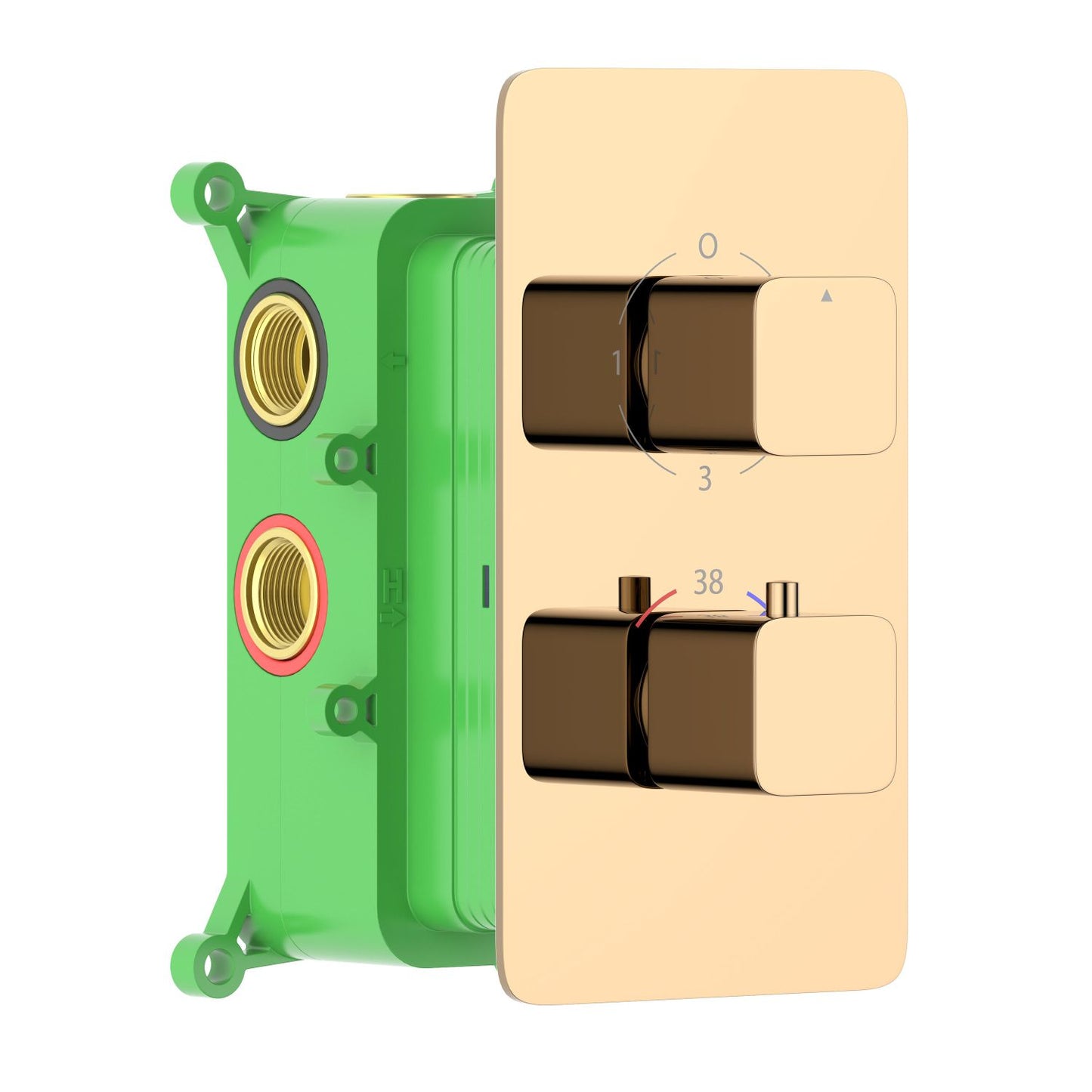 3-Function Concealed Thermostatic Shower Valve System with Rough-In Box VT2452301