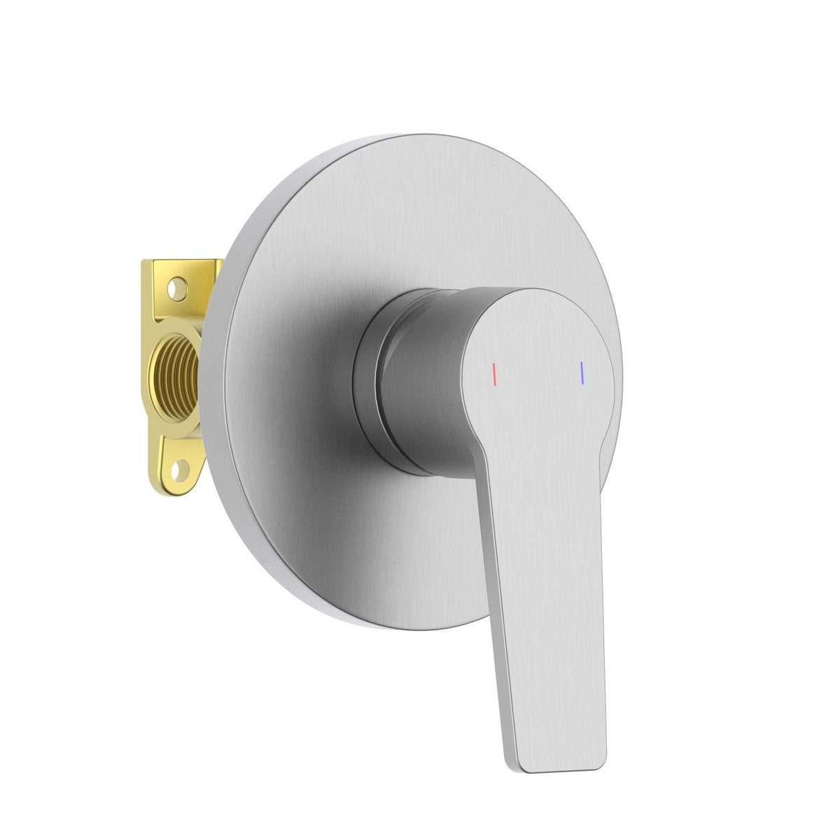 Aquavit Sense brushed nickel round one-outlet concealed shower mixer VT4211101
