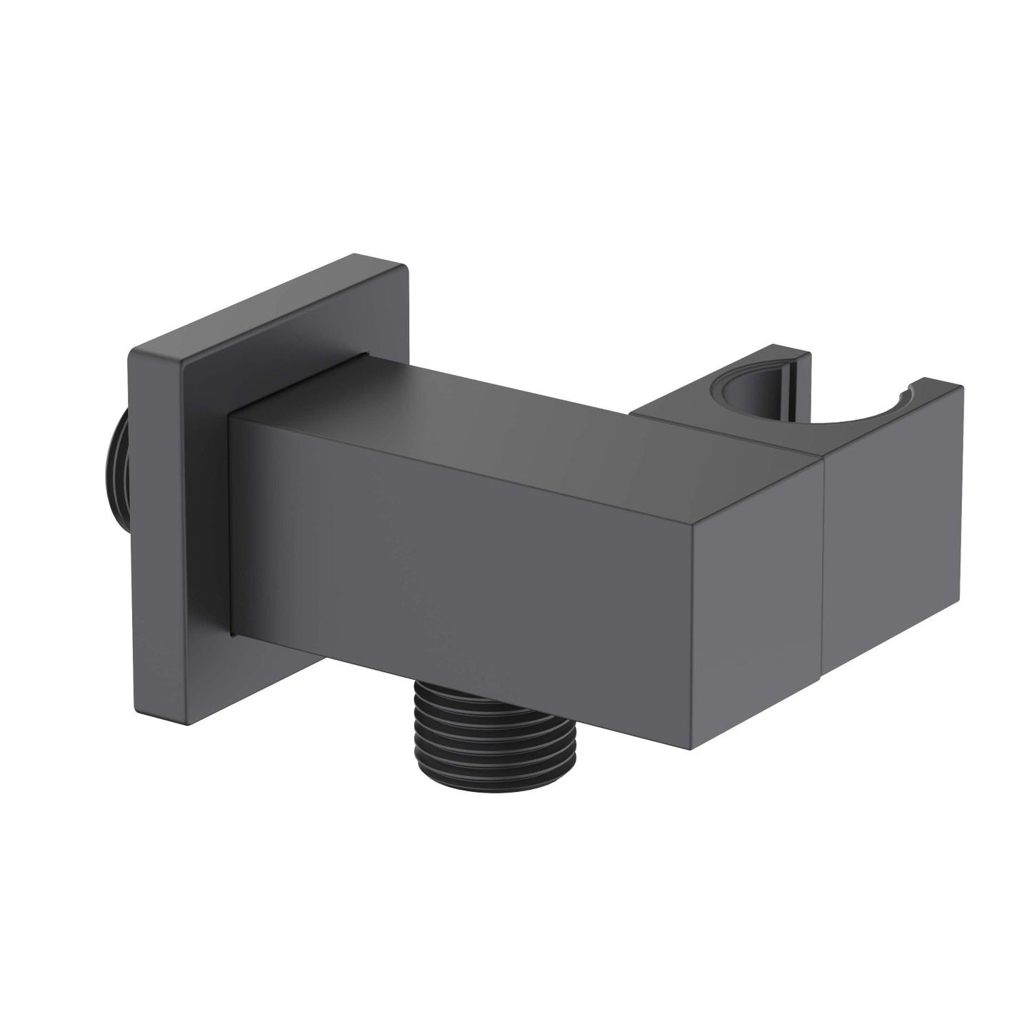 Brass Square wall elbow with shower holder WE12