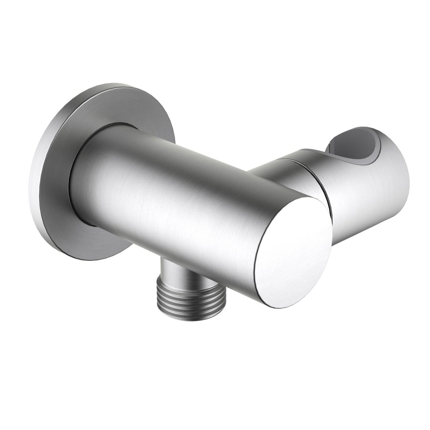 WE13 brushed nickel brass wall elbow with adjustable hand shower holder