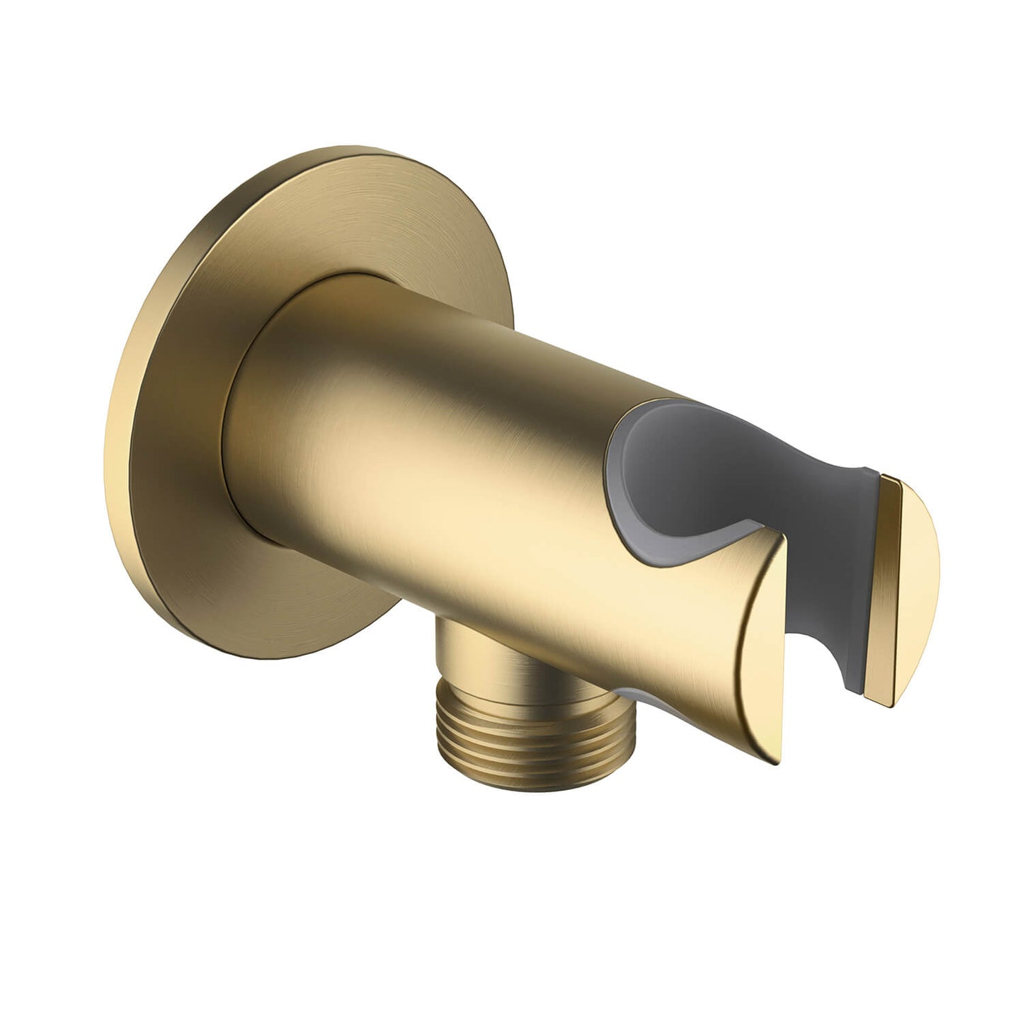 WE17 brushed brass wall outlet with hand shower holder