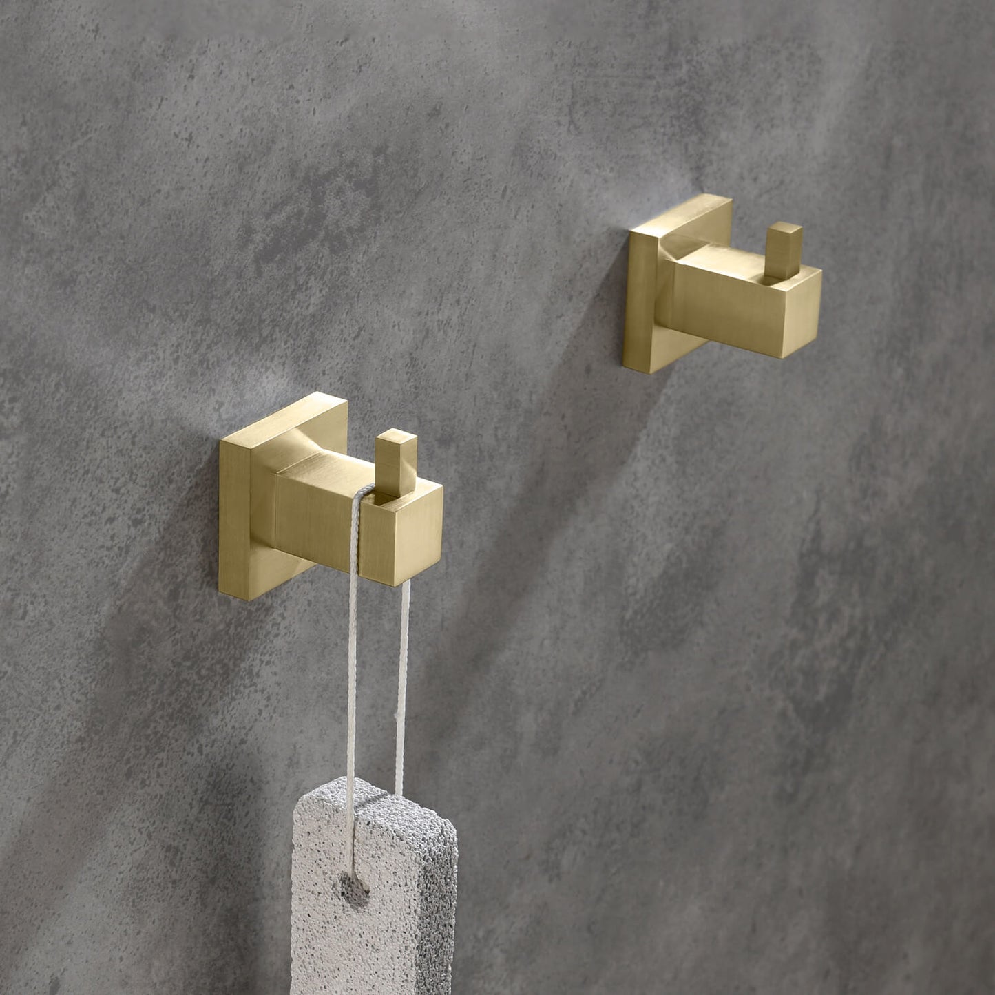 AQUAVIT Solid Brass Robe Hook with SUS304 Bracket AA010011