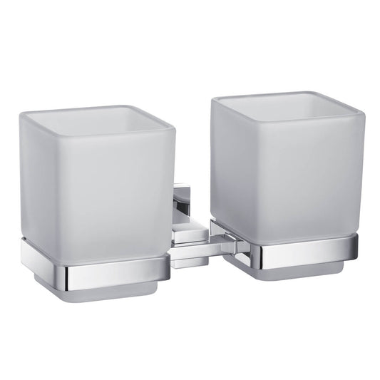 Elegant Square Double Wall mounted Tumbler holder AA010034