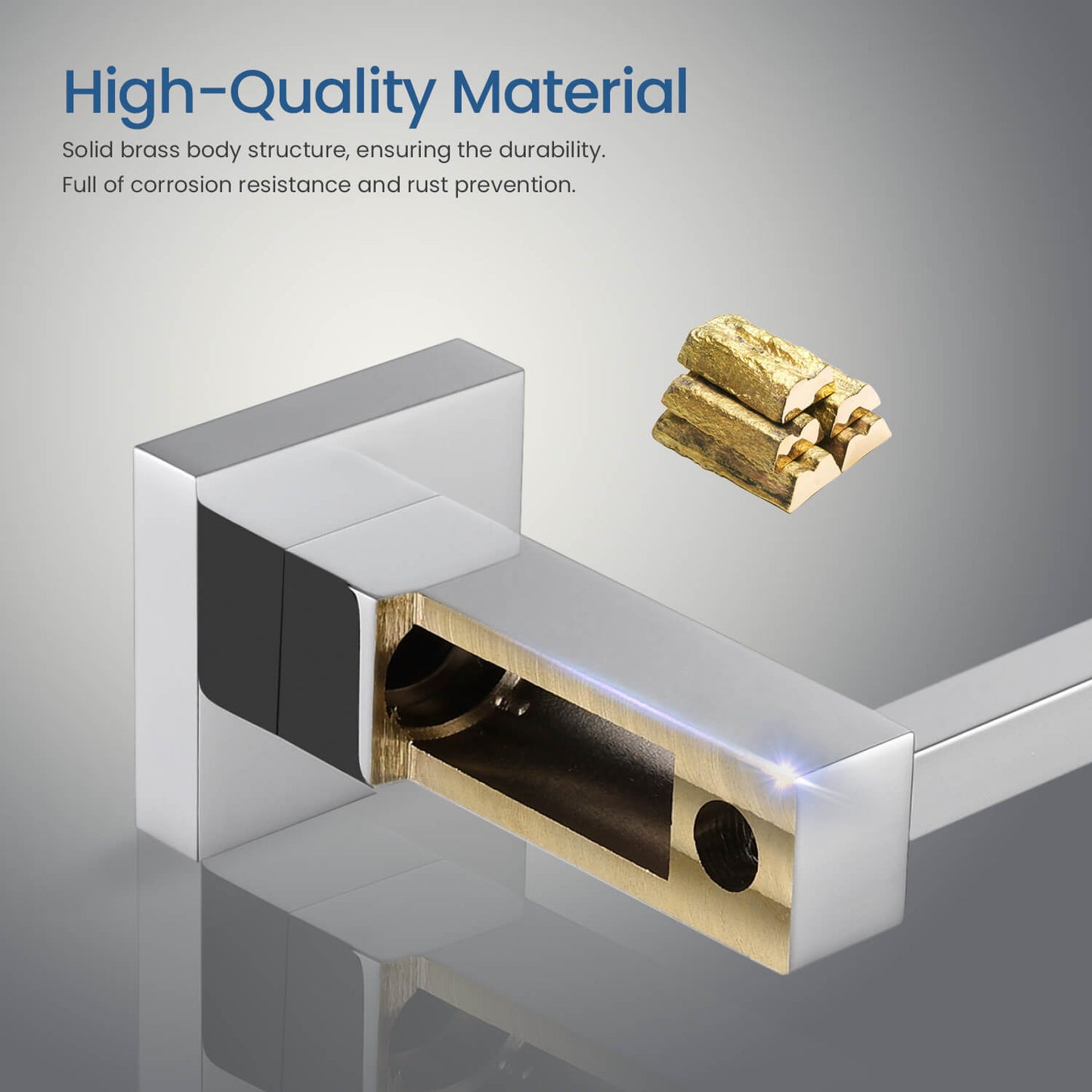 Elegant Premium Solid Brass Towel Bar 450mm AA010052