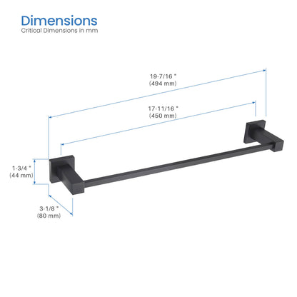 Elegant Premium Solid Brass Towel Bar 450mm AA010052