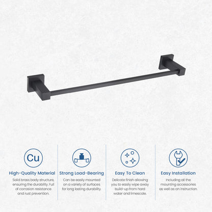 Elegant Premium Solid Brass Towel Bar 450mm AA010052