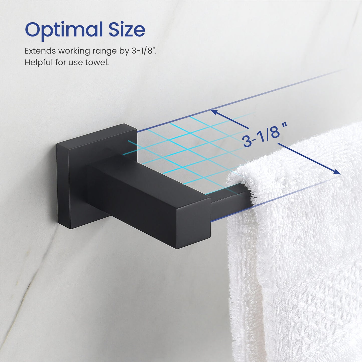 Elegant Premium Solid Brass Towel Bar 450mm AA010052