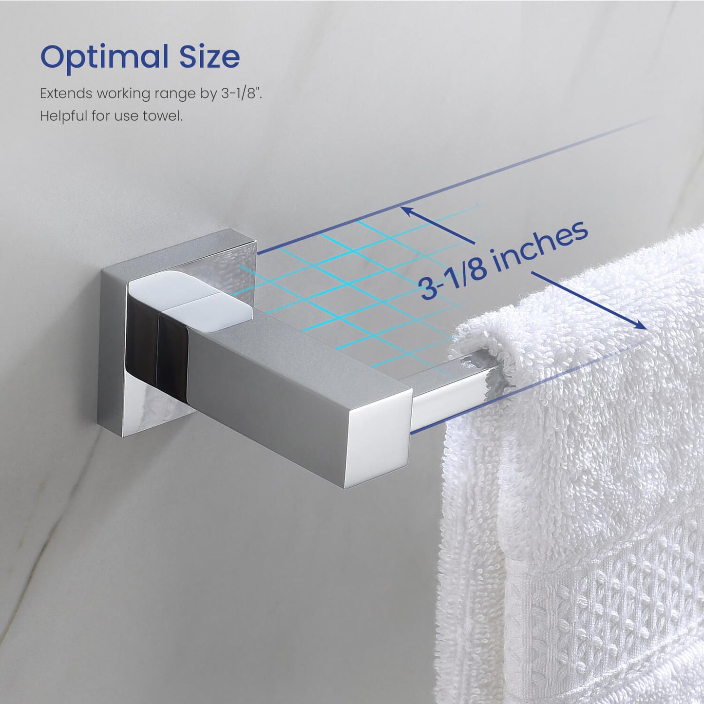 Elegant Solid Brass Towel Bar 600mm AA010053