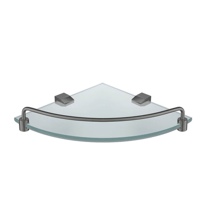 Corner glass Shelf with railing AA010073