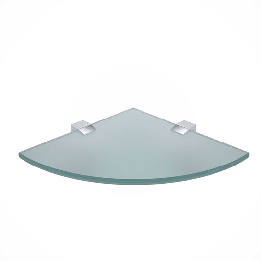 Space-Saving Bathroom Shelf – Tempered Glass & Metal Holders AA010074