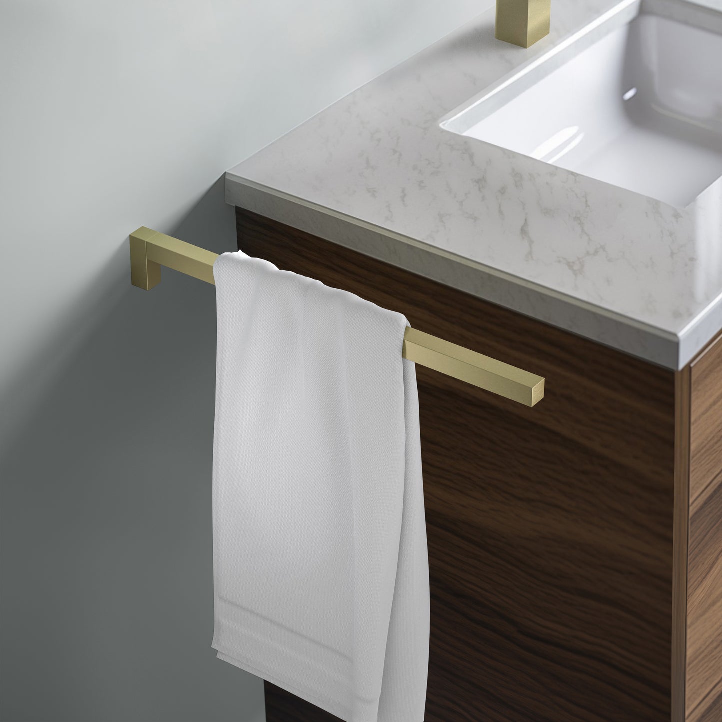 Aquavit Wall Mounted Space-Saving Towel Holder AA010081