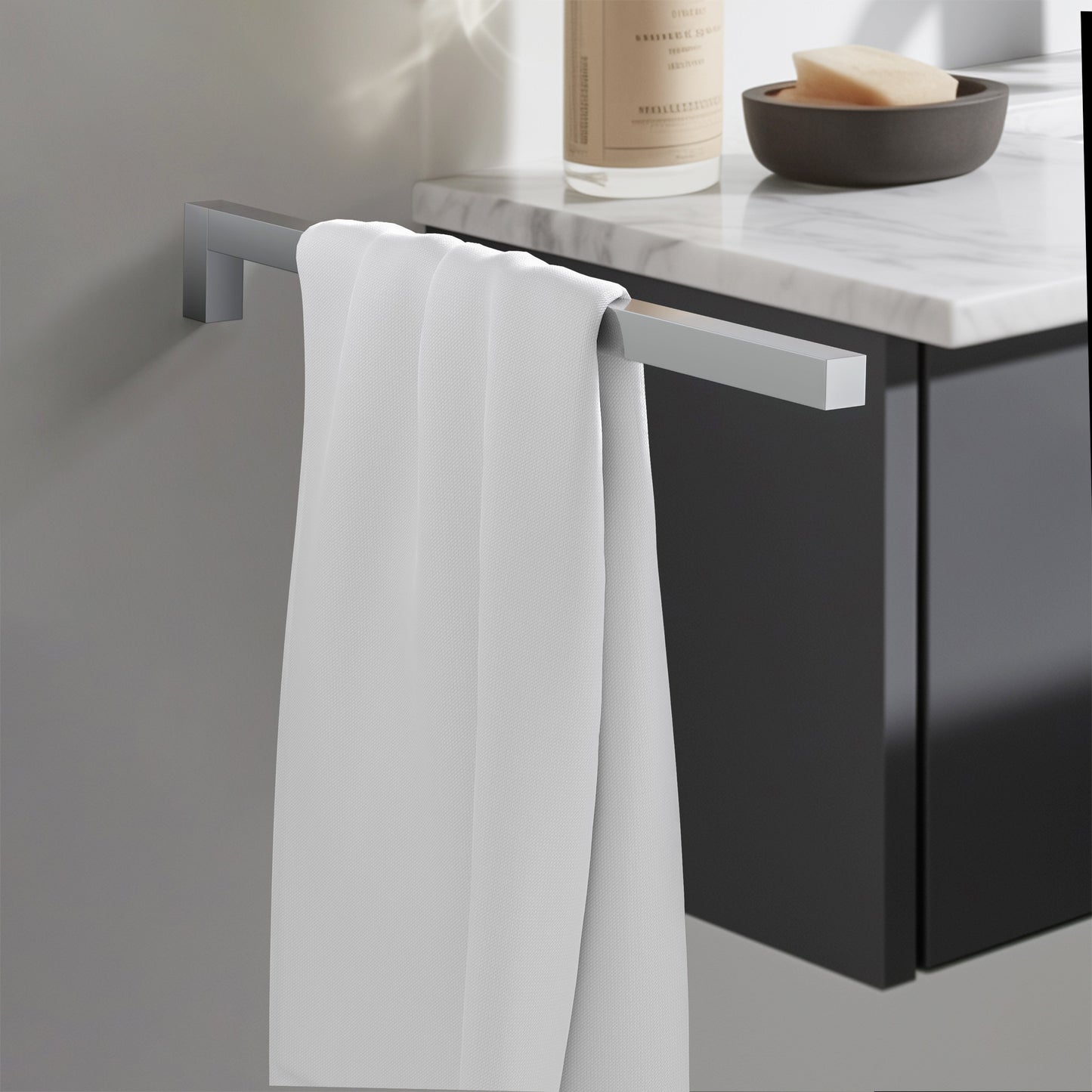 Aquavit Wall Mounted Space-Saving Towel Holder AA010081