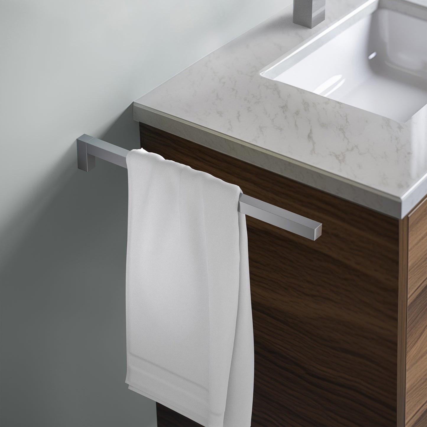 Aquavit Wall Mounted Space-Saving Towel Holder AA010081