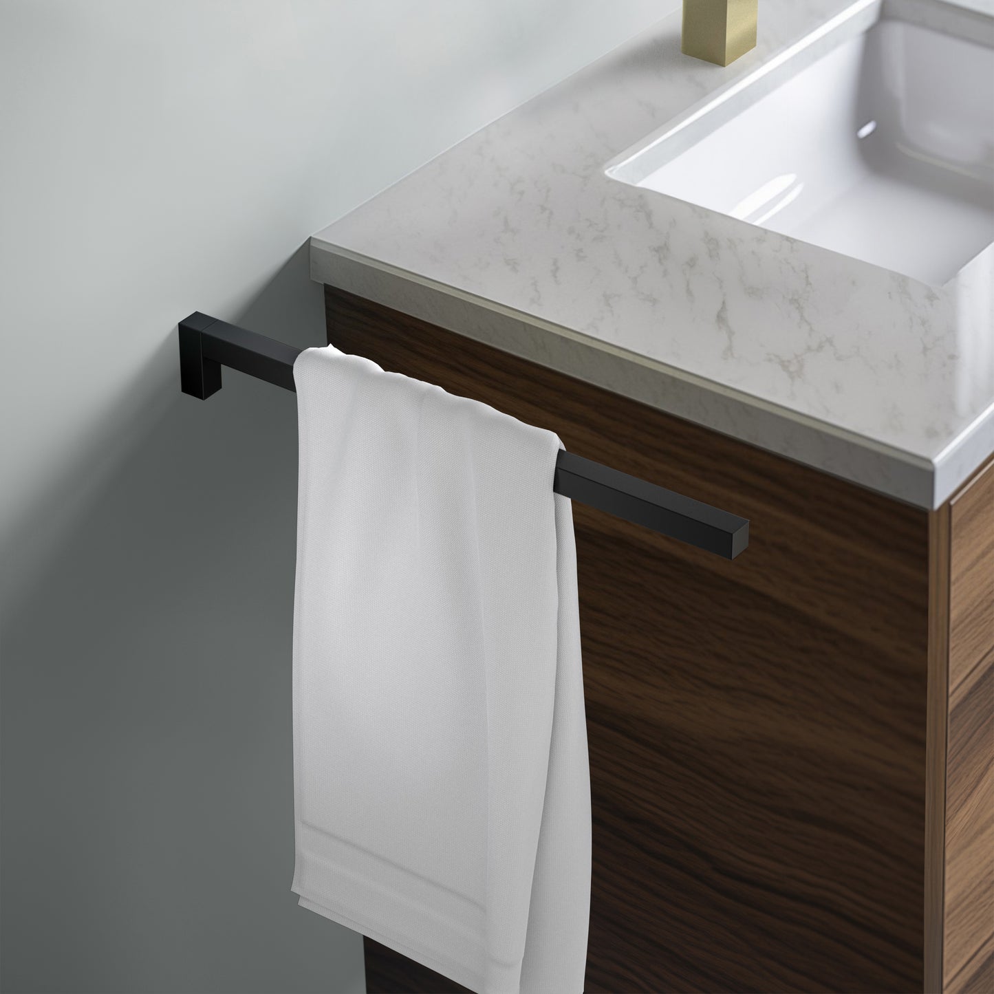 Aquavit Wall Mounted Space-Saving Towel Holder AA010081