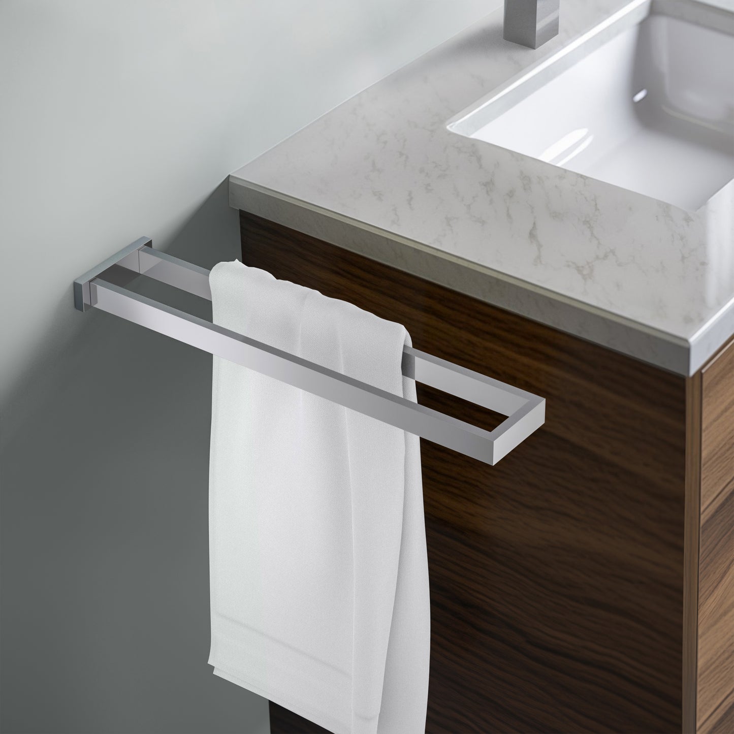 Aquavit Double Brass Construction Space-Saving Towel Holder AA010083