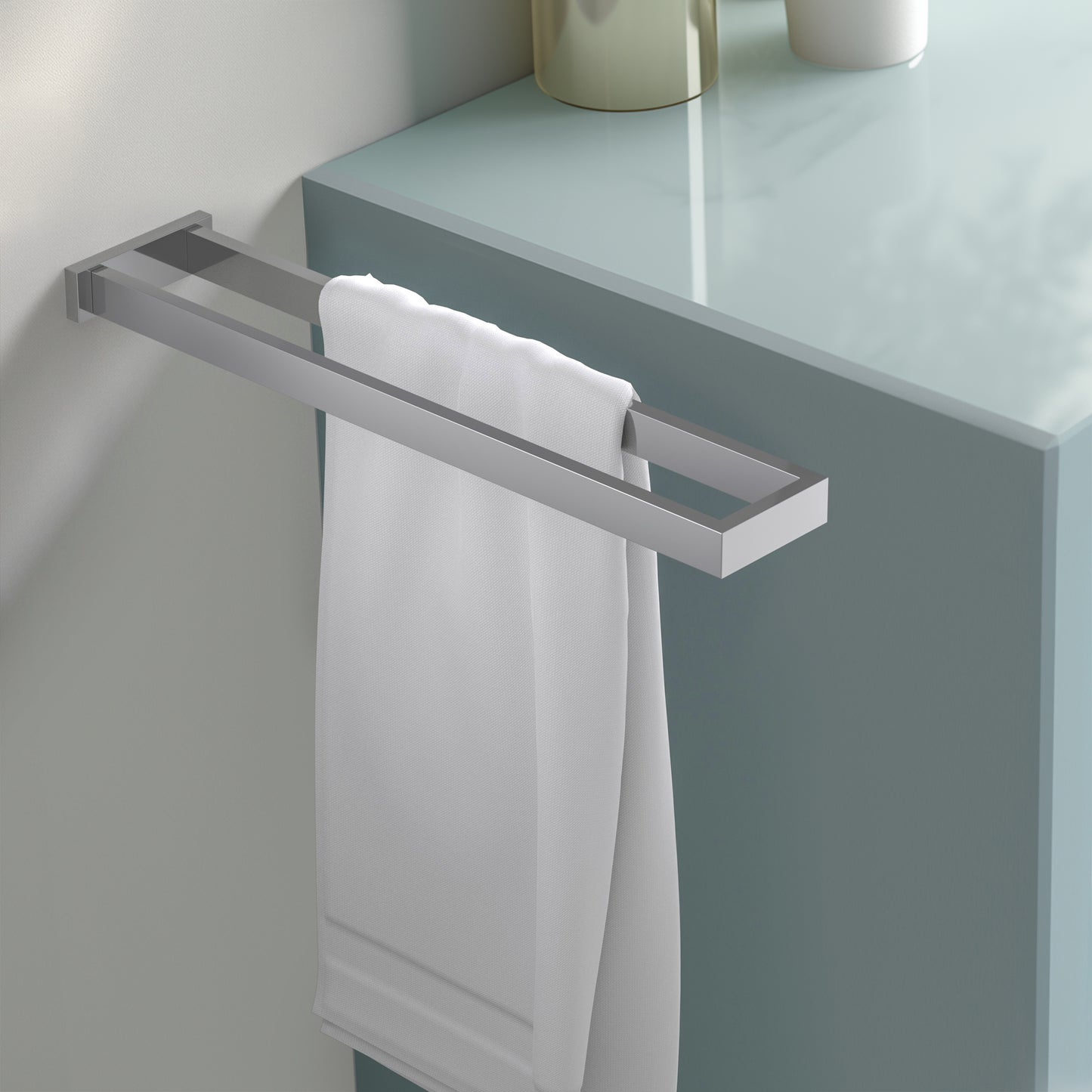 Aquavit Double Brass Construction Space-Saving Towel Holder AA010083