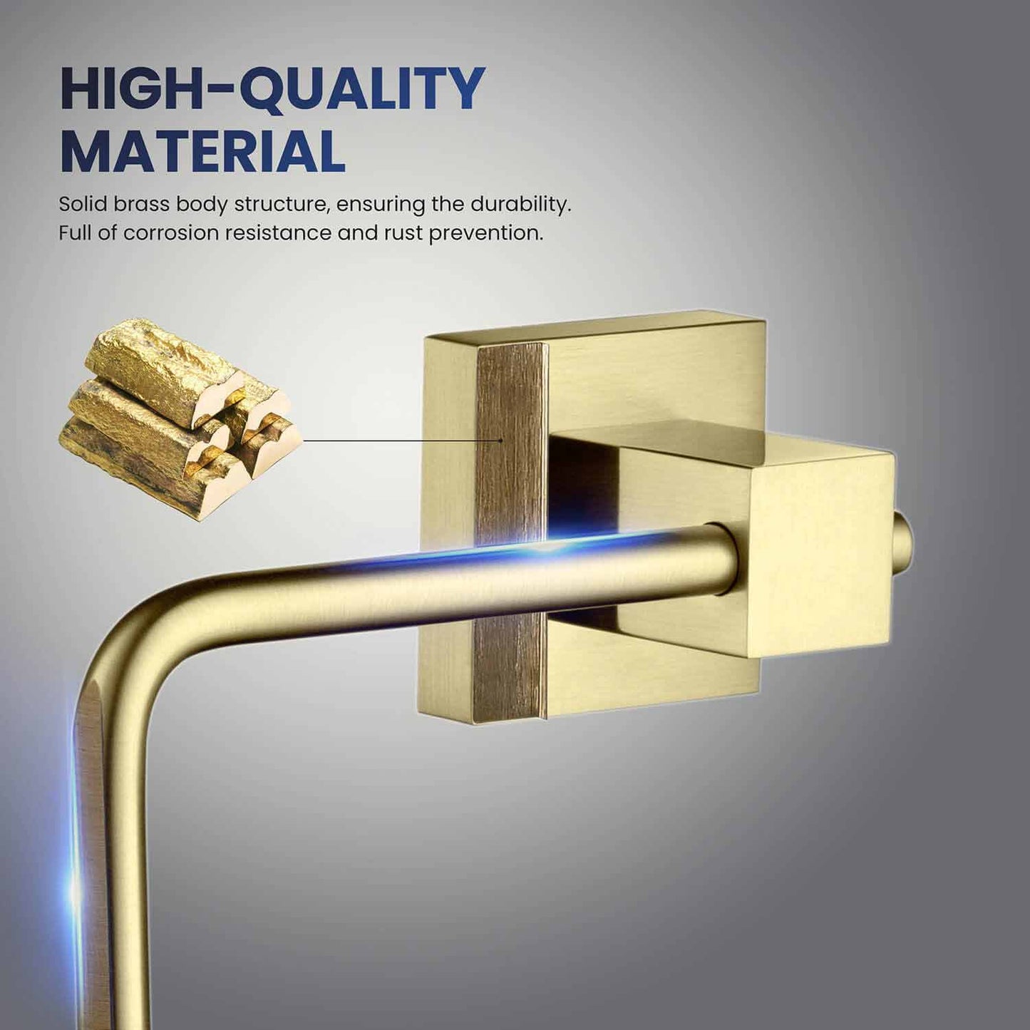 Elegant Heavy-Duty Brass Towel Ring AA010250